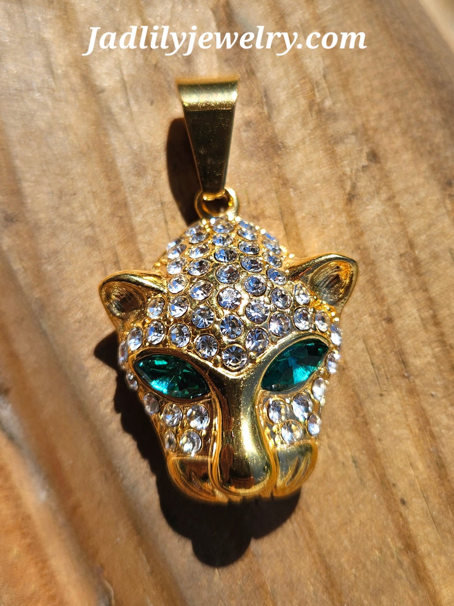 PANTHER GREEN EYE PENDANT