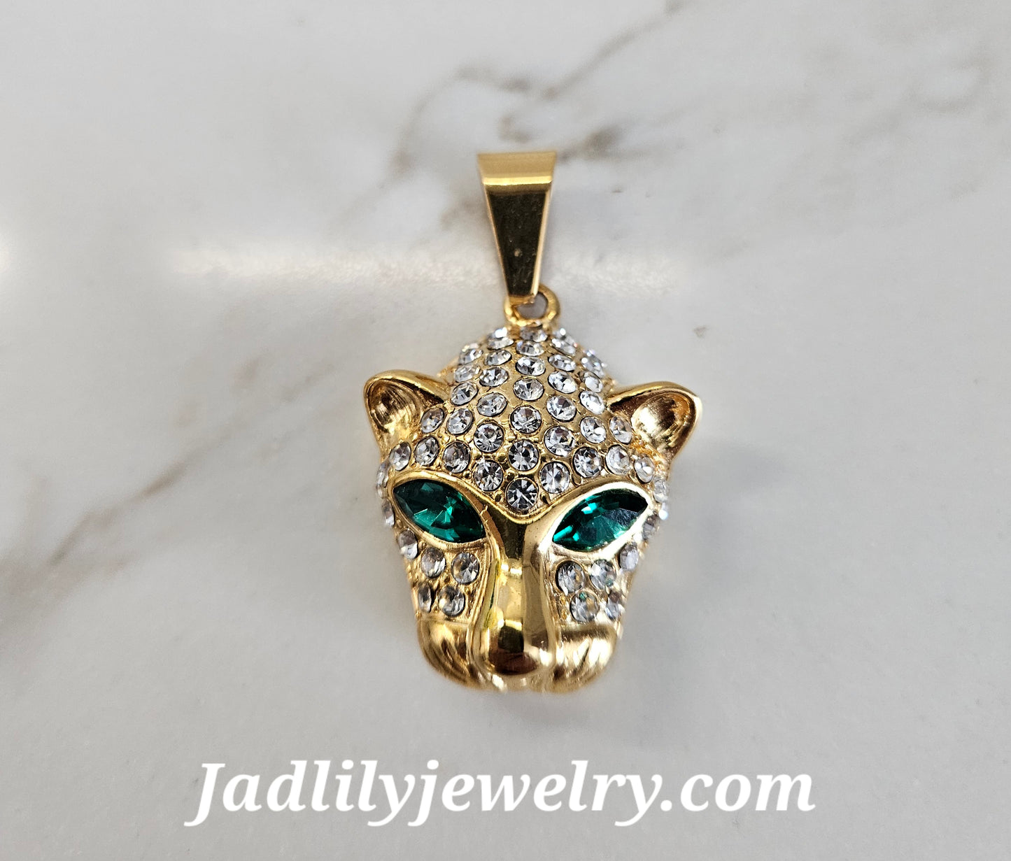 PANTHER GREEN EYE PENDANT